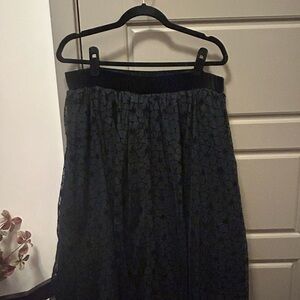 Draper James Black A-Line Skirt